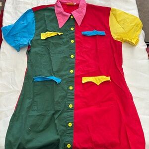 Society Multicolor Patchwork Mini Dress